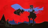 Teodora Gavrilă, Red Storm, 2025, acrilic pe pânză