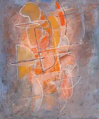 Constantin Blendea, Aripi plutind în spațiu, 1999, ulei pe pânză
