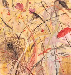 Adriana Blendea, Imersie într-un câmp de flori, 2012, ulei pe pânză