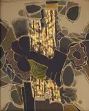 Grădină suspendată by Ion Alin Gheorghiu, 1988, ulei pe pânză, offered Sep 2025