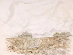 Paul Gherasim, Țarină/Orizont II, 2008, acuarelă și creion pe hârtie
