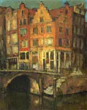 Vedere din Amsterdam by Virgiliu Demetrescu Duval, ulei pe pânză, sold Sep 2025