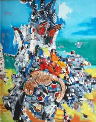 Dragoş Viţelaru, Recif de corali, 2002, ulei pe pânză