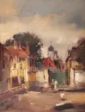 Radu Darânga, Citadină, ulei pe pânză lipită pe carton