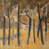 Traian Brădean, Pădure, 1976, ulei pe pânză