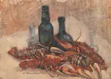 Vasile Blendea, Raci, cca. 1949, ulei pe carton