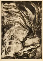 Prăbușirea by Marcel Chirnoagă, acvaforte și acvatintă, sold Sep 2025