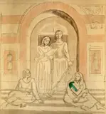 Theodor Pallady, Studiu renascentist, 1920-1925, creion şi acuarelă pe hârtie
