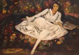 Petre Remus Troteanu, Tânără în alb, ulei pe carton