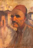 Samuel Bogdanovici, Portret de turc, ulei pe carton