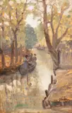 Gheorghe Sarbu, Pescari în  Deltă, ulei pe pânză