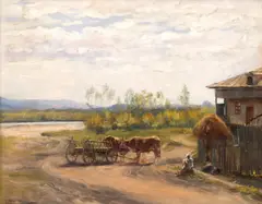 Popas în Deltă by Anton (Tony) Ventzel, 1935, ulei pe pânză, sold Sep 2025