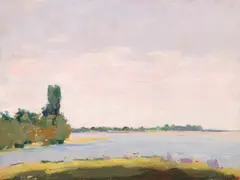 Corneliu Liuba, Delta la Vâlcov, 1934, ulei pe pânză lipită pe carton
