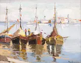 Rudolf Négely, Veliere la Veneția, 1935, ulei pe pânză