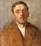 Nicolae Petrescu Mogoş, Un tânăr ostaș (Autoportret), 1900, ulei pe lemn