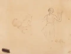 Schițe by Nicolae Vermont, creion pe hârtie, sold Sep 2025