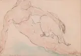 Nud by Marcel Guguianu, acuarelă, cariocă și creion pe hârtie, sold Sep 2025