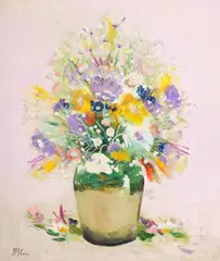 Nicolae Blei, Vas cu flori de câmp, 2008, ulei pe pânză