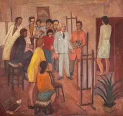 Constantin Mitroescu, Clasa profesorului Camil Ressu, 1968, ulei pe pânză