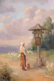 Samuel Bogdanovici, La troiță, ulei pe placaj