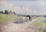 Ion Doboşariu, Întoarcerea de la câmp, ulei pe carton