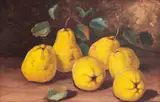 Marin Stăncescu, Natură statică cu gutui, ulei pe carton
