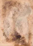 Nimfe by Marcel Guguianu, 1989, acuarelă, peniță și creion pe hârtie, sold Sep 2025
