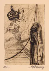 Tentația by Marcel Chirnoagă, acvaforte și acvatintă, sold Sep 2025