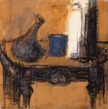 Ion Boicu, Natură statică de atelier, 1966, ulei pe pânză