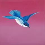 Elleny Gherghe, The Blue Bird, 2024, ulei pe pânză