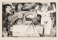 Geta Brătescu, Les Rhinoceros (I), 1966, acvatintă