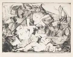 Geta Brătescu, Les Rhinoceros (II), 1966, acvatintă