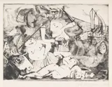 Geta Brătescu, Les Rhinoceros (II), 1966, acvatintă