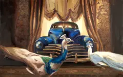 Gheorghe Fikl, Blue Cadillac, ulei pe pânză