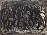 Magdalena Rădulescu, Cavalcadă, ulei pe pânză