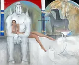 Beatrice Duman, At the Crossroads, 2022, ulei pe pânză