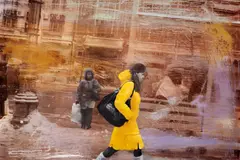 Outdoor (Winter III) by Francisc Chiuariu, 2011, ulei și cerneală tipografică pe backlit, offered Jul 2025