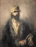 Mircea Ciobanu, Autoportret, ulei pe pânză