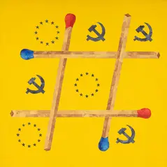 Radu Carnariu, X si Zero politic, 2019, ulei pe pânză