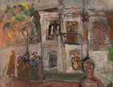 Aurel Cojan, Zi de vară în București, 1950, ulei pe carton