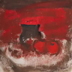 Francisc Bartok, Natură statică cu vas și fructe, 1981, ulei pe pânză