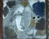 Virgil Almasanu, Compoziție cu figură, cca. 1968, ulei pe pânză