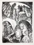 Ștefan Câlția, Vis la cerere, 1987, litografie