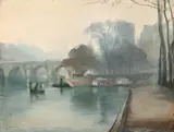 Constantin Isachie Popescu, Cheiul Senei, ulei pe carton