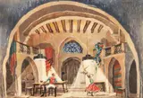 Victor Feodorov, Bolero (Carmen de Georges Bizet), acuarelă și creion pe hârtie