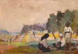 Nicolae Enea, Odihnă la câmp, anii '30, ulei pe carton