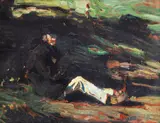 Rudolf Schweitzer–Cumpăna, Moș Gheorghe, ulei pe carton