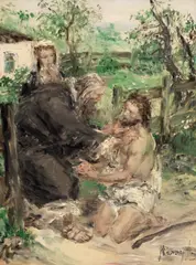 Întoarcerea fiului risipitor by Aurel Naray, ulei pe pânză, sold Jul 2025