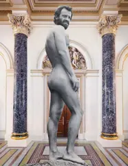 Ion Bîrlădeanu, Nud antic, colaj