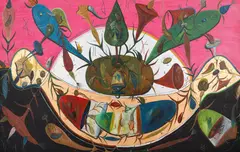 Cronos by Ștefan Pelmuș, 2012, ulei pe pânză, sold Jul 2025
